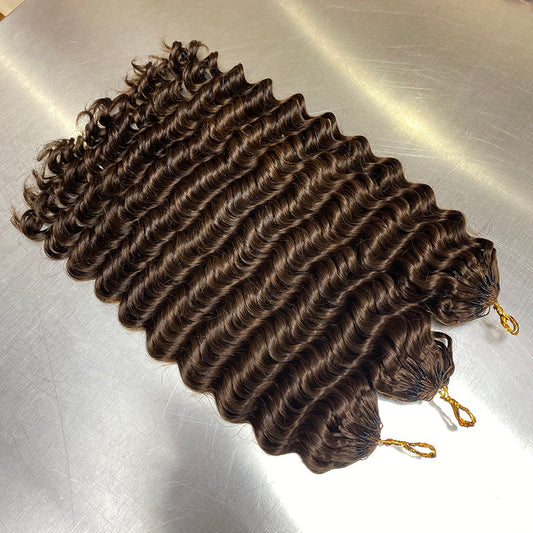 Deep Wave- #2 Brun foncé - Crochet Braids Miracle Knots - 100% Cheveux Humains - 100g/paquet