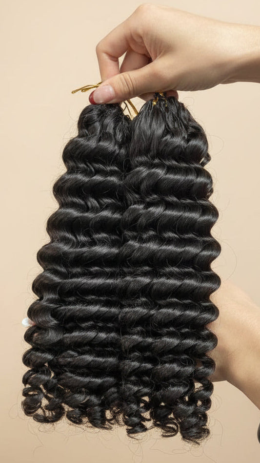 Deep Wave Crochet Braids Miracle Knots - 100% Cheveux Humains - 100g/paquet - #1