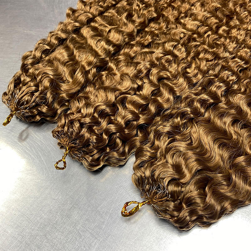 Burmese Curly Crochet Braids - 100% Premium Human Hair - #30 Caramel Blonde