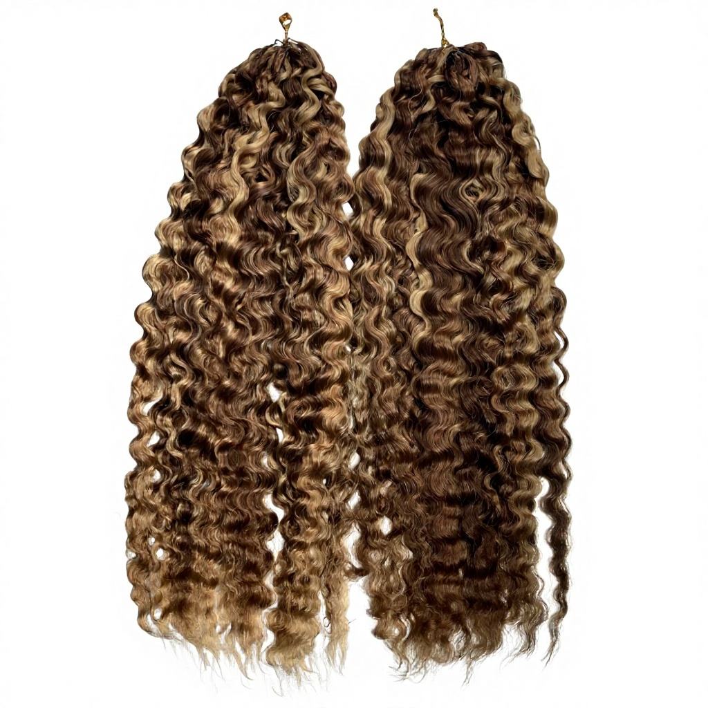 Crochet Braids Rizo Birmano – 100% Cabello Humano – 100g/paquete – Mechas Rubio Miel #4/27/613