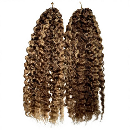 Crochet Braids Rizo Birmano – 100% Cabello Humano – 100g/paquete – Mechas Rubio Miel #4/27/613
