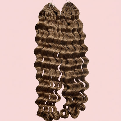 Loose Wave Crochet Braids Miracle Knots - 100% Premium Human Hair - 100g/paquet- Caramel #30