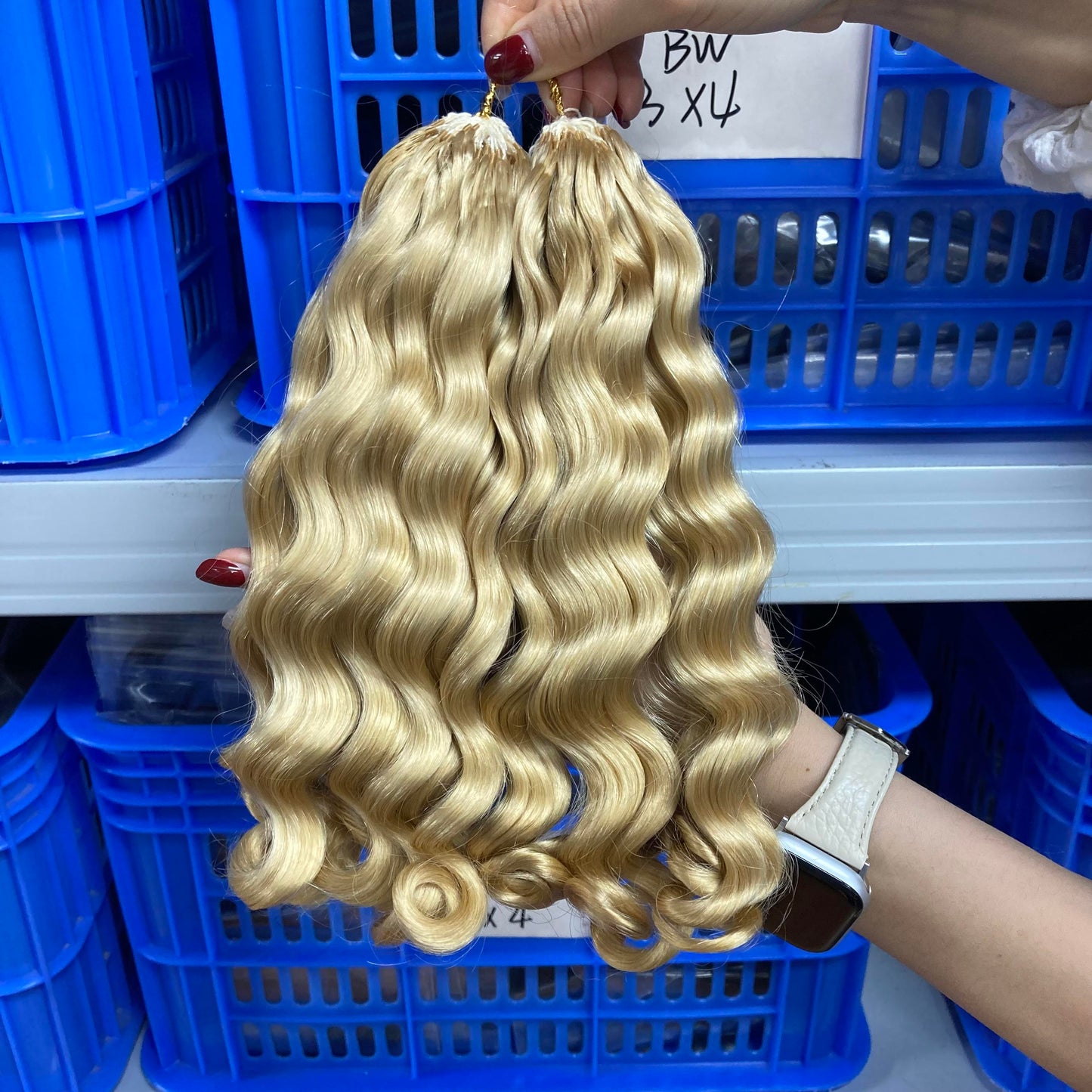 Ice Blond Loose Wave Crochet Braids - 100% Human Hair - #613