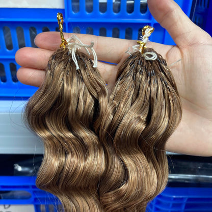 Loose Wave Crochet Braids Miracle Knots - 100% Premium Human Hair - 100g/paquet- Caramel #30