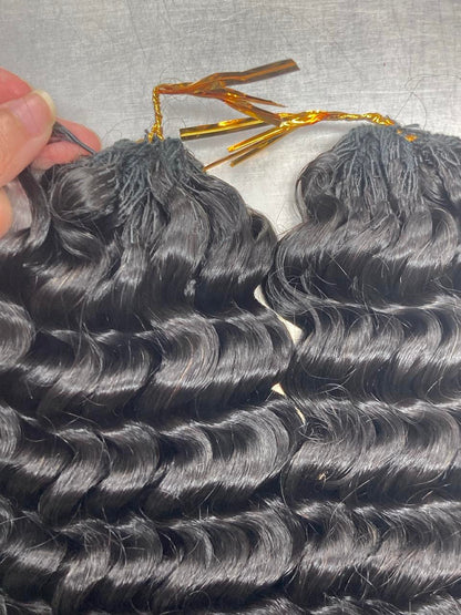 Deep Wave Crochet Braids Miracle Knots - 100% Cheveux Humains - 100g/paquet - #1