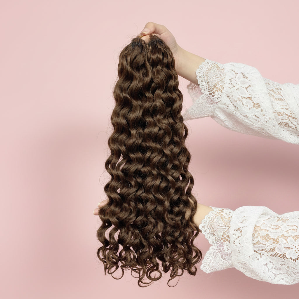 Boucle Italienne Crochet Braids Miracle Knots - 100% Cheveux Humains - 100g/paquet - #4