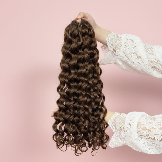 Boucle Italienne Crochet Braids Miracle Knots - 100% Cheveux Humains - 100g/paquet - #4