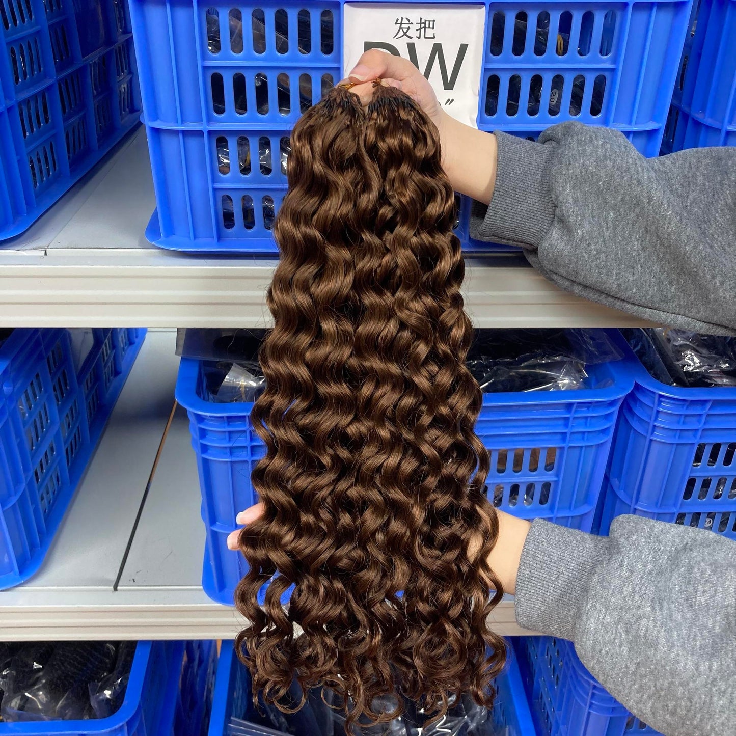 Boucle Italienne Crochet Braids Miracle Knots - 100% Cheveux Humains - 100g/paquet - #4