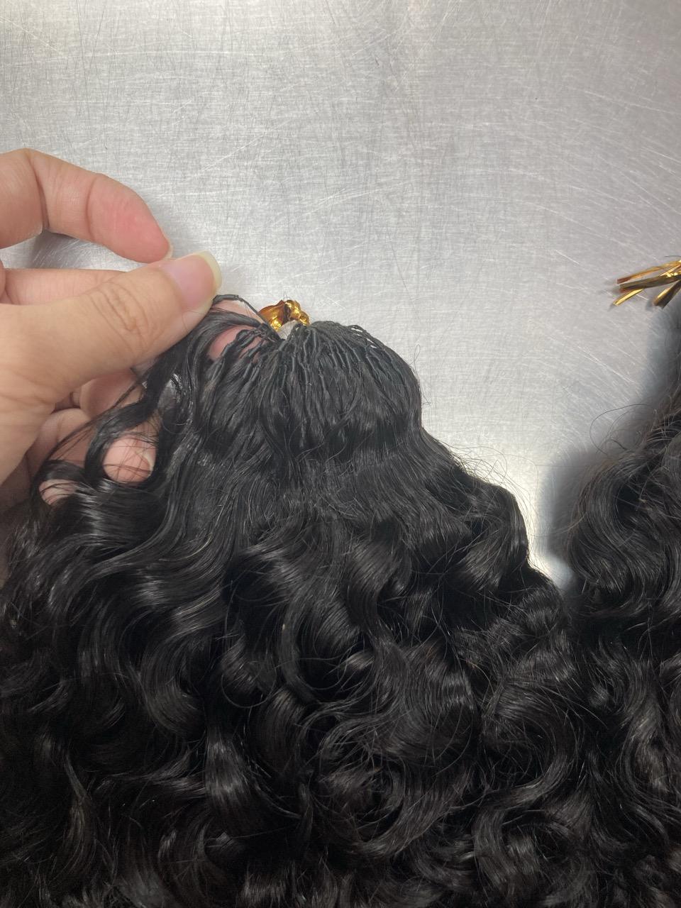 Burmese Curl Crochet Braids Miracle Knots - 100% Cheveux Humains - 100g/paquet -Noir #1