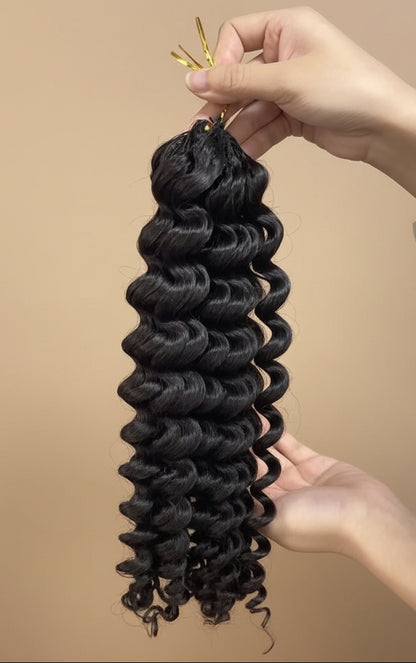 Deep Wave Crochet Braids Miracle Knots - 100% Cheveux Humains - 100g/paquet - #1