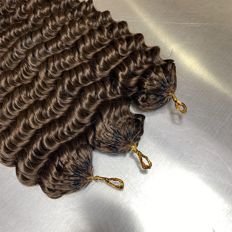 Deep Wave- #2 Brun foncé - Crochet Braids Miracle Knots - 100% Cheveux Humains - 100g/paquet