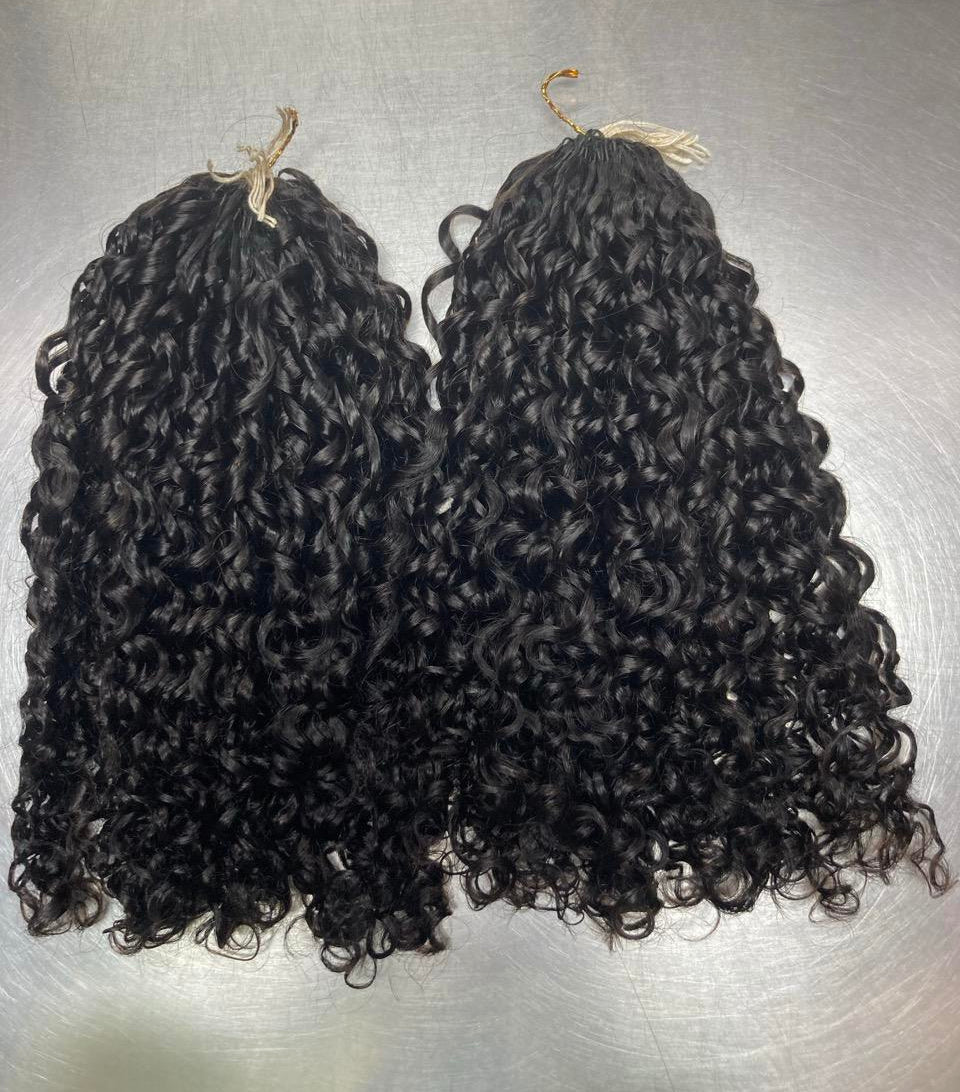 Pixie Curl Crochet Braids Miracle Knots - 100% Cheveux Humains - 100g/paquet -Noir #1