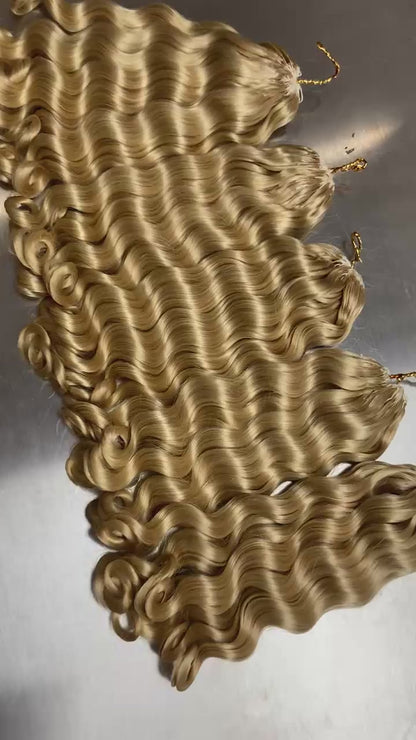 Ice Blond Loose Wave Crochet Braids - 100% Human Hair - #613