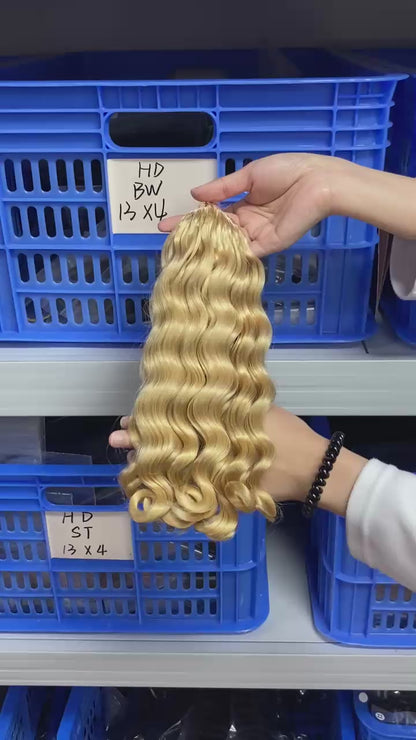 Ice Blond Loose Wave Crochet Braids - 100% Human Hair - #613
