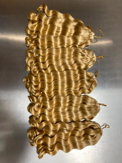 Ice Blond Loose Wave Crochet Braids - 100% Human Hair - #613